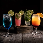 Cool and refreshing lagoon mocktail served fresh to pair with spicy Indian dishes in Singapore