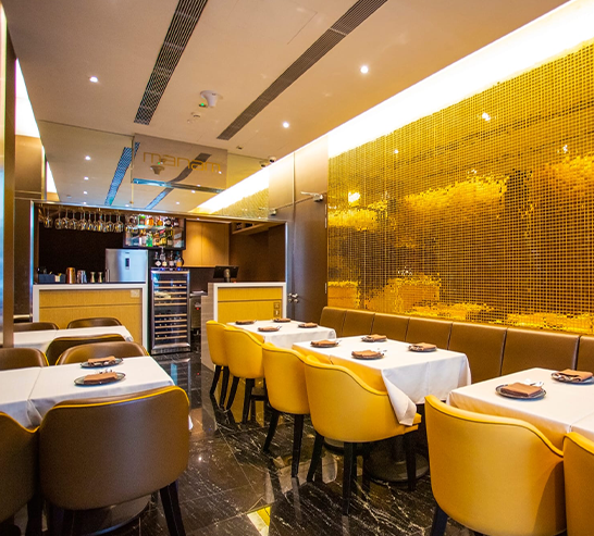 Comfortable private dining area ideal for family celebrations, business meetings, and special occasions
